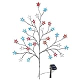 Solar Patriotic Star Tree
