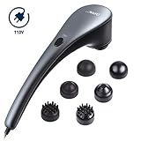 Naipo Handheld Back Massager Electric Deep Tissue Percussion Massage with Heat, Wide-Range Adjustable Intensity for Neck Shoulder Foot Leg Muscle Full Body Pain Relief