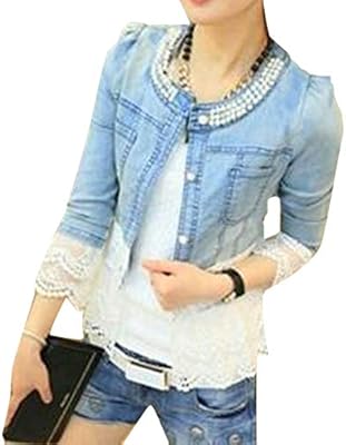 plus size short sleeve cropped denim jacket