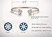 ISAACSONG.DESIGN Rose Gold Silver Tone Cuff Bangle Bracelet Zirconia Crystal Stone Jewelry for Women (Rose Gold)