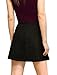 Allegra K Women's Faux Suede Button A-Line High Waisted Christmas Flared Mini Short Skirt Small Black