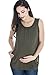 Smallshow Women's Maternity Nursing Tank Top Sleeveless Comfy Breastfeeding Clothes,Olive Green,X-Large