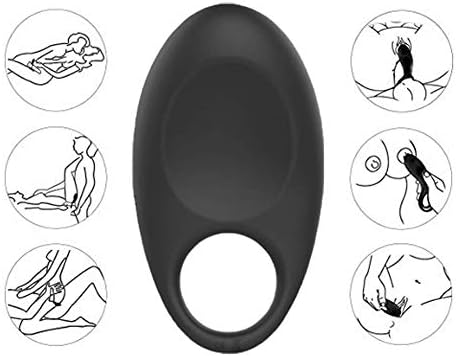 Varret Wonderful Gift Waterproof Soft Black Vǐbrating Cǒck Ring Training Ring for Men Longer Lasting 10 Modes 100% Secret Packing