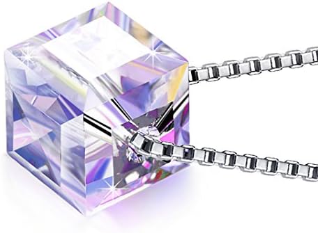 WEGEEY 925 Sterling Silver Ladies Fashion Pendant Necklace Women Love Swarovski Crystal Jewelry Gift