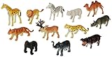 Rhode Island Novelty 12 Little Zoo Animals Toy Figure, 2.5