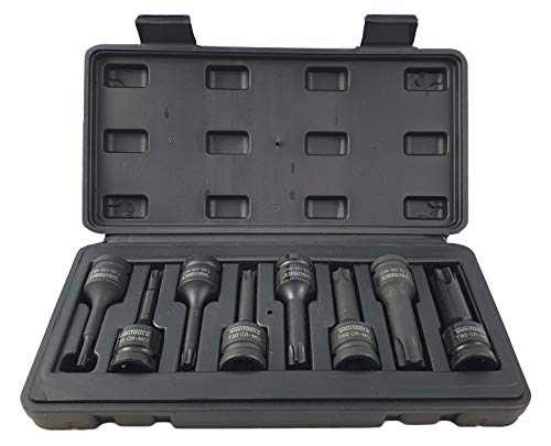 WeberTools WT-8643 Impact Socket Set 1/2 Inch T25-T80 (8 Pieces)