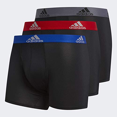 adidas Men's Performance Trunk Underwear (3Pack), Black/Collegiate