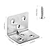 10 Packs L Bracket 38mm x30mm x1.3mm(Thick) Corner Braces,YMAISS Stainless Steel Joint Right Angle Shelf Support Bracket with Screws