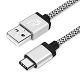 USB C, Cambond 6.6ft / 2M Braided Type C Cable With Reversible Connector for LG G5, Nexus 6P, Nexus 5X, OnePlus 2, New Macbook 12 inch, Google ChromeBook Pixel, Nokia N1, Pixel C and More (Silver)