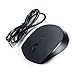UHURU Bluetooth Mouse Rechargeable Wireless Mouse, Compact Optical Mouse for Notebook, Tablet, PC, Laptop, Computer, Mac-Black
