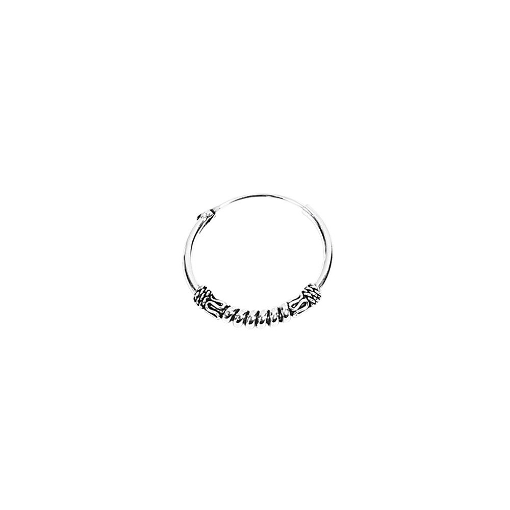 Nklaus 2x single 925 STERLING SILVER Celtic fine Viking Creole 18mm 40311