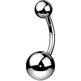 Pierced Owl - 14-16GA G23 Implant Grade Titanium Plain Basic Curved Barbell