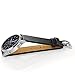 Kartice Compatible with Galaxy Watch (46mm) Bands Gear S3 Bands 22mm Leather Strap Buckle Band for Samsung Gear S3 Frontier Watch (Bright black)