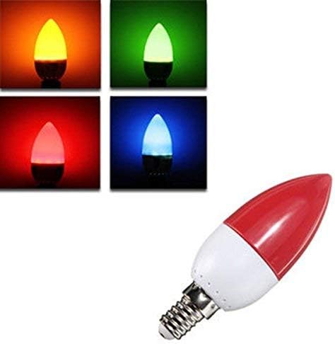 Macerdonia E14 Led Bulbs - E14 5w Led Bulb 10 Smd 2835Colorful Energy SavingCandle Light Chandelier Lamp Ac 220v - Led Bulb Color Changing Light Remote Candle Bulbs Blue - Le