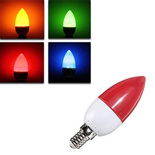 Macerdonia E14 Led Bulbs - E14 5w Led Bulb 10 Smd 2835Colorful Energy SavingCandle Light Chandelier Lamp Ac 220v - Led Bulb Color Changing Light Remote Candle Bulbs Blue - Le