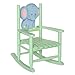 Teamson Kids - Safari Wooden Rocking Chair for Children - Elephant
