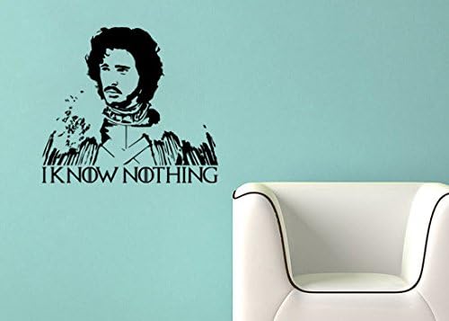Game of Thrones Inspired Parody Jon Snow I know nothing Wall Decal Sticker