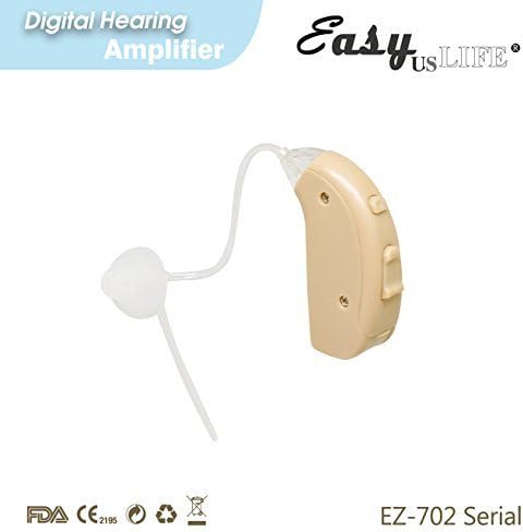 EASYUSLIFE Right Ear Amplifier, Beige Color, Hearing Amplifier Device with Digital Noise Cancellation – Discreet & Lightweight Ear Amplifying Machine with Volume & Frequency Control System