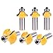 Yakamoz 6Pcs 1/2 Inch Shank Round-Over Router Bits Corner Rounding Edge-Forming Roundover Beading Router Bit Set