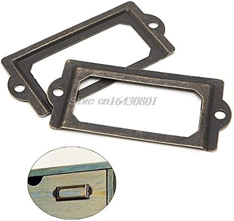 12X Metal Label Pull Frame Handle Name Card File Holder ...