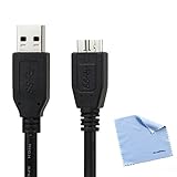 EZOPower Micro-USB Sync Data Cable Cord - 6FT for Pentax K-3, 645Z, FujiFilm X-T2 Digital Camera *with Cleaning Cloth*