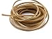 Fyess 6.5 Yards 4 mm Genuine Leather Strip Braiding String Light Brown