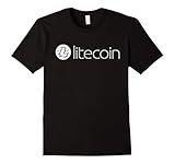 Mens Litecoin Logo Cryptocurrency T-Shirt Large Black