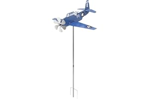 HEEPDD Metal Airplane Garden Weathervane, Rotating Wind Spinner, Outdoor Decor for Patio, Lawn, Yard