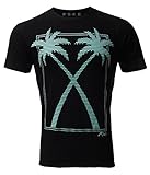 RSKE California Palm Trees Turquoise Mens T Shirt Republic Cali Tee