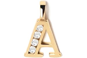 GELIN 14K Gold Initial Charm for Women | Alphabet Letter Pendants, A-Z, All Letters, CZ