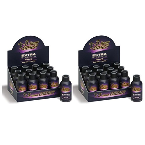 5 Hour Energy Shot Extra Strength Grape 24 Pack of 2 Ounce Bottles