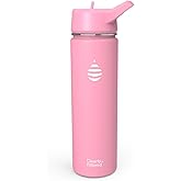 Clearly Filtered Water Bottle | Removes 220+ Contaminants, Double-Wall Insulated Stainless Steel, BPA/BPS Free, Phthalate Free, Filters Flouride Lead Chlorine (20oz, Bubble Gum)