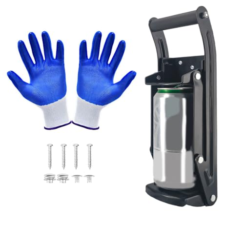 Setstone Dosenzerkleinerer für 473 ml Getränkedosen und Bier, Aluminium, zur Wandmontage, Dosenpresse in Schwarz