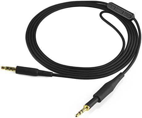 geekria Quickfit Replacement Cable For Akg K451 K452 Q460 K480 K430 K450 Audio Cord With Volume Control And Microphone 2.5Mm To 3.5Mm Male Work With Android Apple Device (Black 4Ft)