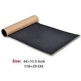 Zwish Skateboard Grip Tape Bubble Free Scooter Grip Longboard Skateboard Griptape Sheet Waterproof Sandpaper Patins(11-Inch x 44-Inch, 110x28cm,Black)