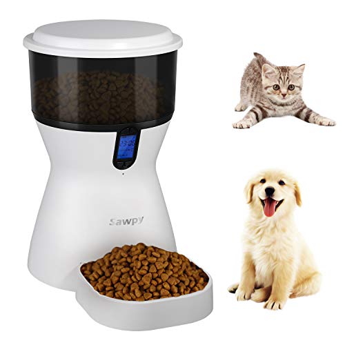 4L Pet Automatic Feeder Dog Cat Food Bowl Dispenser Puppy Kitten Supplies with Programmable Timer Voice Recorder