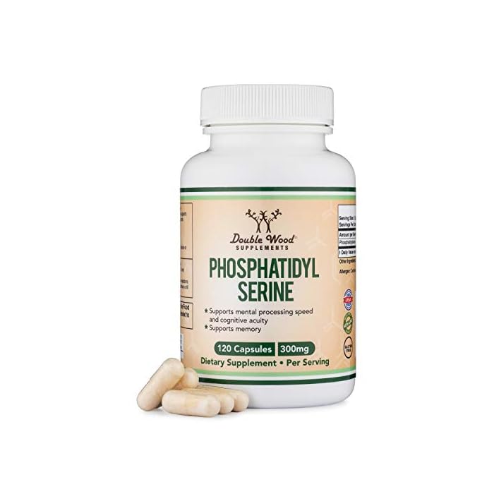 PhosphatidylSerine Supplement 300mg Per Serving, Manufactured in The USA, 120 Capsules (Phosphatidyl Serine Complex…