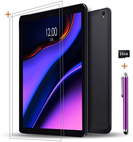 Android Tablet 10 inch with SIM Card Slot Unlocked +16GB SD Card +(1) Stylus Pen - IPS Screen 3G Phablet with WiFi GPS Bluetooth Tablets (Black)