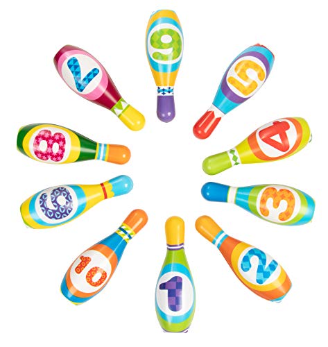 image for Juvale Kids Foam Toy Bowling Playset for Toddlers and Early Developmen