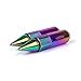 Xprite Neon Chrome Aluminum Mounted 90mm Spike Extended Nut Refit Wheel Lug Nuts/Tire Screw M12x1.5