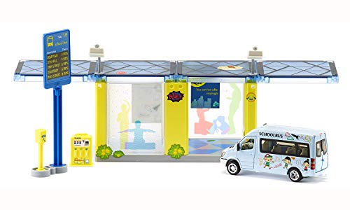 siku 5509, Haltestelle, Kunststoff, Multicolor, Inkl. Mercedes-Benz Sprinter (Metall) und Fahrkartenautomat