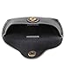Boleke Unisex Handmade Genuine Leather Eyeglass Case Vintage Sunglasses Eyewear Protective Holder(Bronze Magnetic Snap)black