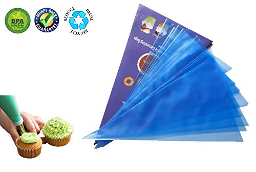 Blue Piping Bags 16-Inch 50 Pack Pastry Bags Icing Bags Frosting Bags Disposable Piping Bags Disposable Pastry Bags Disposable Icing Bags 16 inch Icing Bags 16 Inch Piping Bags 16 inch Pastry Bags - Thumbnail 7