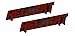 ERPART RED on Black Highly Polished Aluminum Hellcat Hell Cat Emblem Badge Nameplate Logo Decal Rare Compatible with Dodge Challenger Charger Jeep Chrysler (Pack of 2)