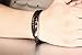 JOEYOUNG Fashion Jewelry Braided Black Leather Mens Bracelet with Locking Stainless Steel Clasp for Men and Women (Black)