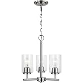 Generation Lighting 31170-962 Oslo - 3 Light Chandelier in Contemporary Style-16.5 Inches Tall and 15 Inches Wide, Brushed Ni