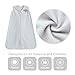 TILLYOU All Season Micro-Fleece Baby Sleep Bag and Sack with Inverted Zipper, Unisex Clothes for Toddlers Age 12-18 Months, Sleeveless Warm Soft Plush Wearable Blanket TOG 1, Large L, Gray Elephant