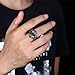 FENDINA Men's Cool Stainless Steel Cross Japanese Style Koi Carp Man Boy Punk Biker Ring Bands (9)