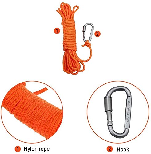 AITREASURE 32.8ft. / 6 mm Floating Rope for Boat Water Tow Rope with Hooks Throwable Flotation Device Water Rescue Safety Equipment for Boating Swimming Pool