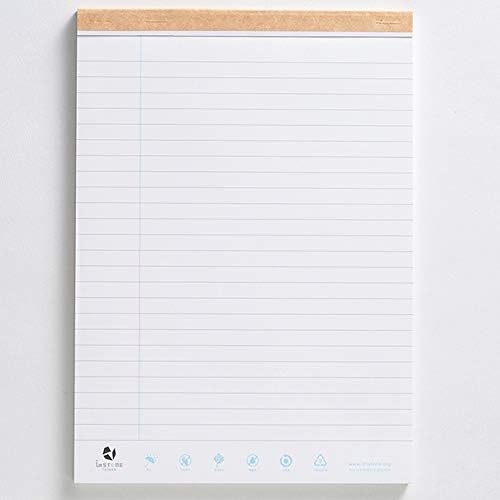 imSTONE Classic Perforated Stone Paper Notepad. Eco-Friendly, Waterproof Notebook. 100 Pages 6.8” x 9.5” Reusable Paper Made from Stone. Lined Pages. Super-Smooth Paper.